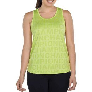 NWT Champion Womens Performance Script Tank Top Quick Dry Green Size S $45 TT002